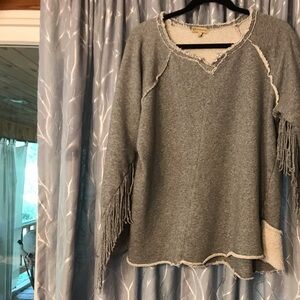 Funky Comfy Fringed Sweatshirt 1X